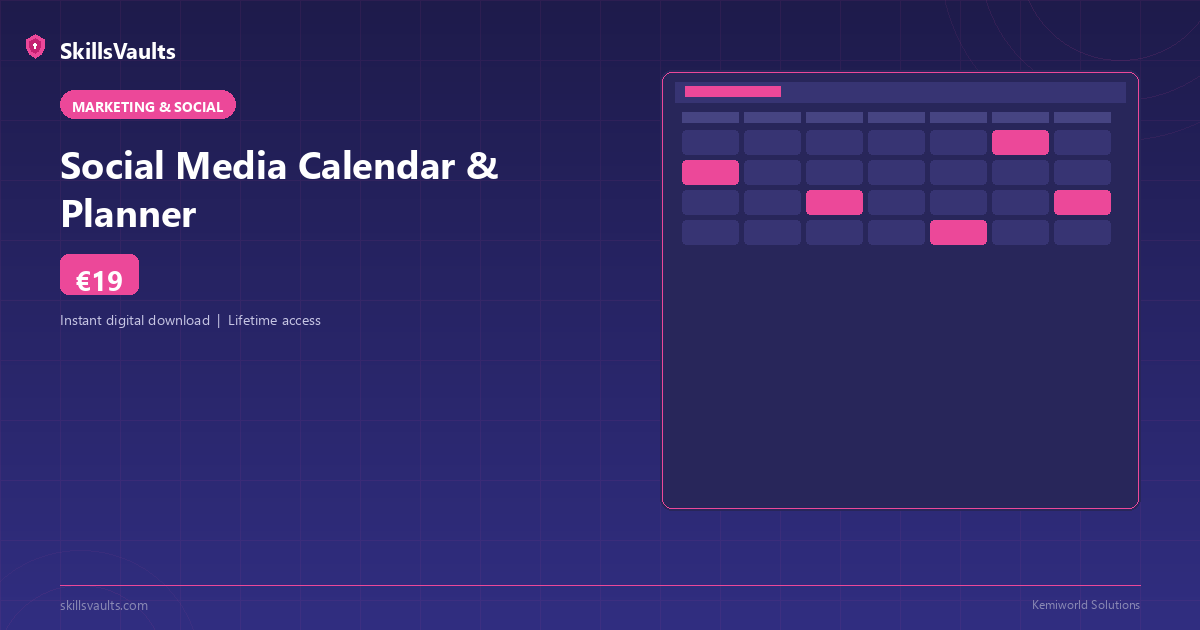 Social Media Calendar & Planner